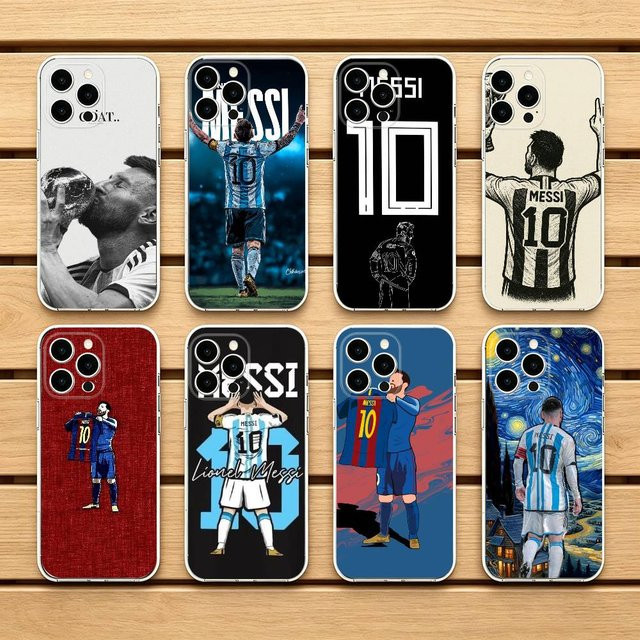Fußballstar Messi Handyhülle für iPhone 17 Air 16 15 14 13 12 11 Pro Max Plus in Multicolour - Bild 1