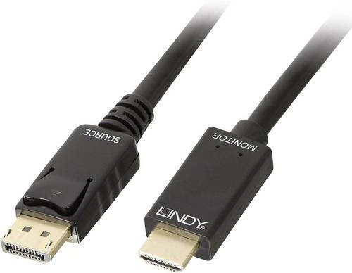 Lindy DisplayPort auf HDMI Adapterkabel Schwarz 2,00 m - Bild 1