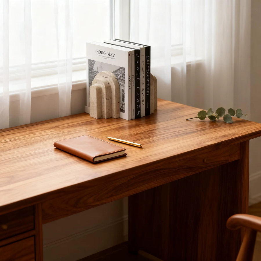 Moderne Buchstütze aus natürlichem Travertin-Marmor in Beige für Schreibtisch und Bücherregal - Bild 4