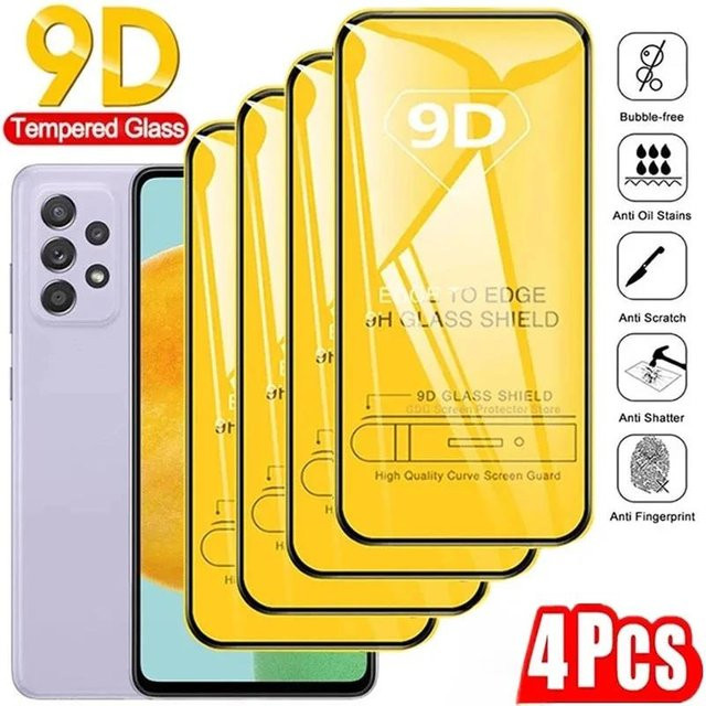 9D Gehärtetes Glas Display Schutz für Samsung Galaxy A55 5G A54 A53 A52 A51 A35 A34 A33 A32 A31 A25 A24 A14 A15 A13 A22 A06 A05 in Transparent - Bild 1