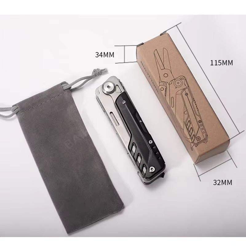 Bhbt 6 in 1 Multifunktions-Multitool in Silber mit Schere, abnehmbarem Messer und Schraubendreher für Outdoor und EDC - Bild 4