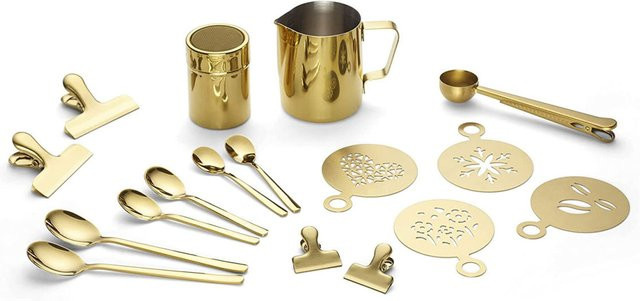 ECHTWERK Kaffeezubehör-Set 23-tlg in Gold mit 0,6 l Füllmenge - Bild 1