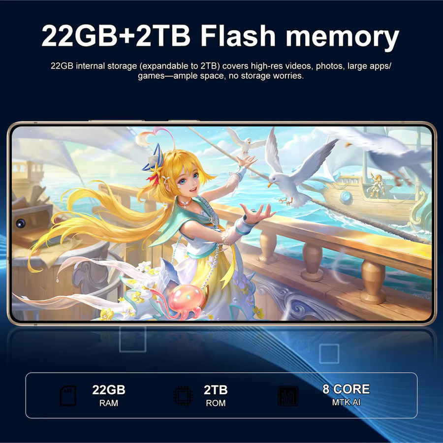 K-Touch S27 Ultra Smartphone mit 5G, Android, 7.3 HD Display und 7800mAh Akku, Refurbished, Gold und Pink - Bild 2