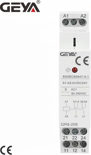 GEYA GR8 Mini-Zwischenrelais für Industriesteuerung AC/DC 12V mit 1SPDT 2SPDT 3SPDT in Weiß - Bild 1