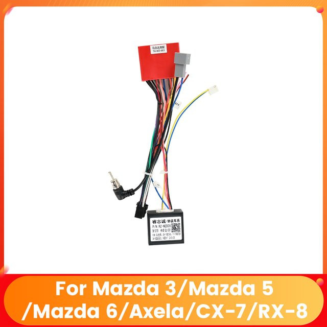 TomoStrong Android Radio Kabelbaum 16PIN MP5 Kabel Adapter mit Canbus Box für Mazda 6 3 5 CX-7 RX-8 - Bild 1