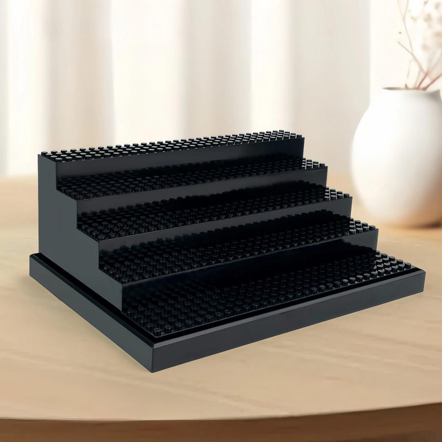 Mini-Puppen-Displaybox, Aufbewahrungsbox, Schwarz, Kunststoff - Bild 1