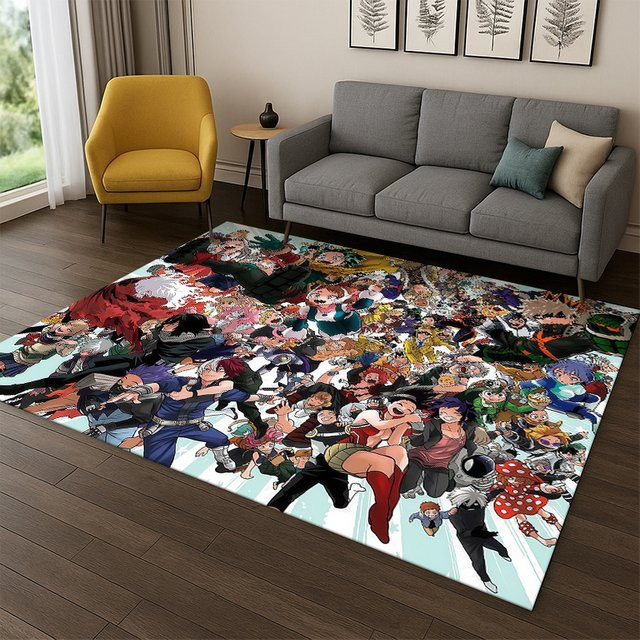 Faviora My Hero Academia Deku Bakugou Anime-Teppich, rutschfest, mehrfarbig, rechteckig - Bild 1