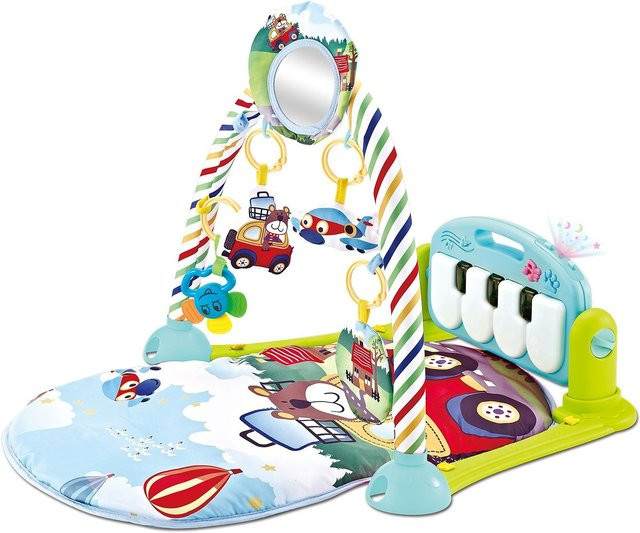 Kikkaboo Piano Krabbeldecke Spielcenter mit Plüschfiguren grün - Bild 1