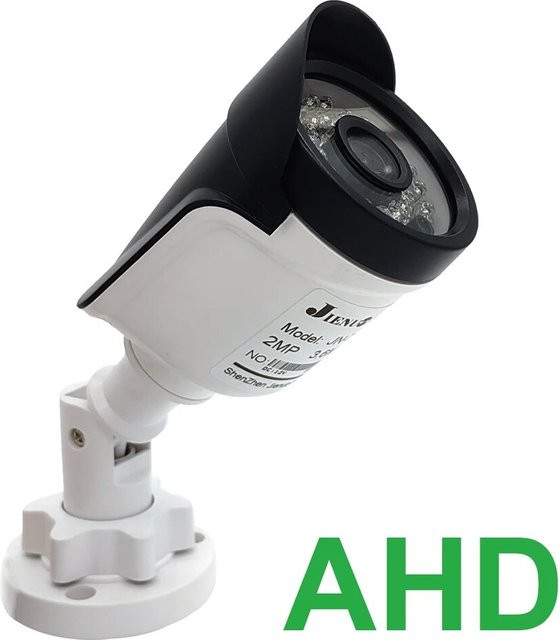 JIENUO AHD Überwachungskamera mit 1080P Full HD, wasserdichte Bullet-CCTV-Kamera für Outdoor und Indoor mit Infrarot-Nachtsicht und 2MP Auflösung - Bild 1