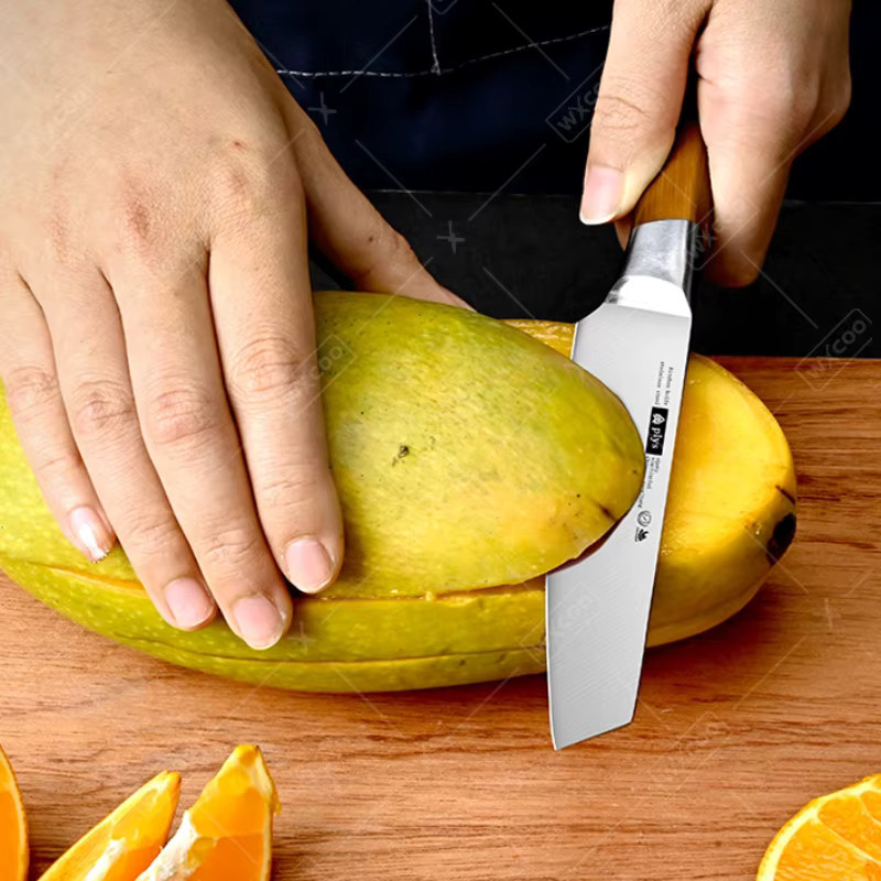 WXCOO Obstschneidemesser aus Edelstahl mit Holzgriff, ultrascharfes Paring Knife für den Haushalt, 12 cm - Bild 3
