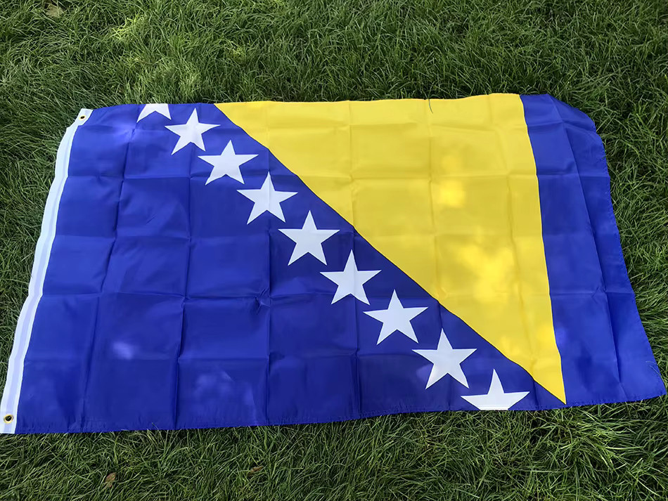 SKY FLAG Nationalflagge Bosnien und Herzegowina zur Dekoration, B/B/H: 150 x 90 x 0 cm, Blau-Gelb-Weiß - Bild 2