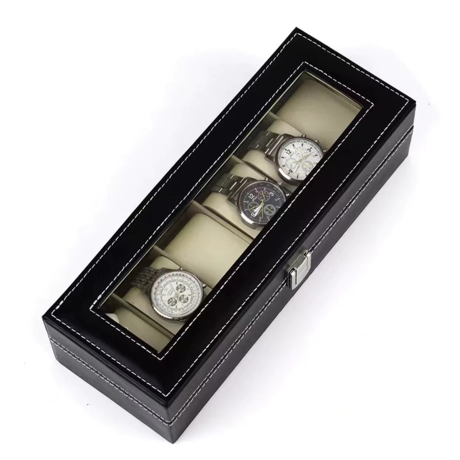 OAKCHARM Uhrenbox PU-Leder, Glasdeckel, Herren - Bild 2