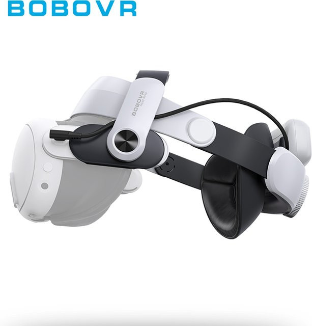 BOBOVR M3 PRO Komfort-Akku-Kopfgurt in Weiß, kompatibel mit Meta Quest 3 und Quest 3s als Ersatz für den Elite-Gurt zur Verbesserung der Spielzeit und Unterstützung - Bild 1