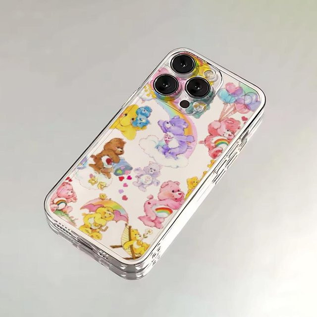 C-Care B-Bären Handyhülle aus transparentem Silikon für iPhone 11, 12, 13, 14, 15, 16 und Modelle wie Pro, Max, Plus, Mini, XR, XS, X, SE - Bild 1