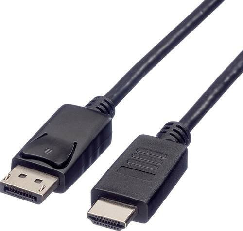 Roline DisplayPort auf HDMI Adapterkabel Schwarz 3,00 m - Bild 1