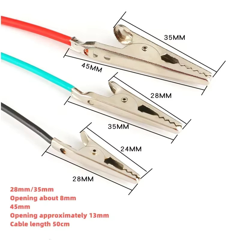 ELECAPITAL Krokodilklemmen Set mit Dual-Ended-Isolatoren für elektrische Prüfungen, 10 Stück, Mehrfarbig - Bild 2