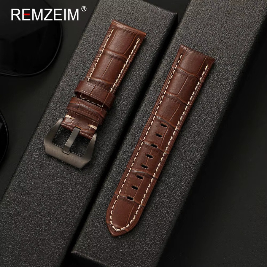 REMZEIM Uhrenarmband Echtleder, Vintage, Herren - Bild 2