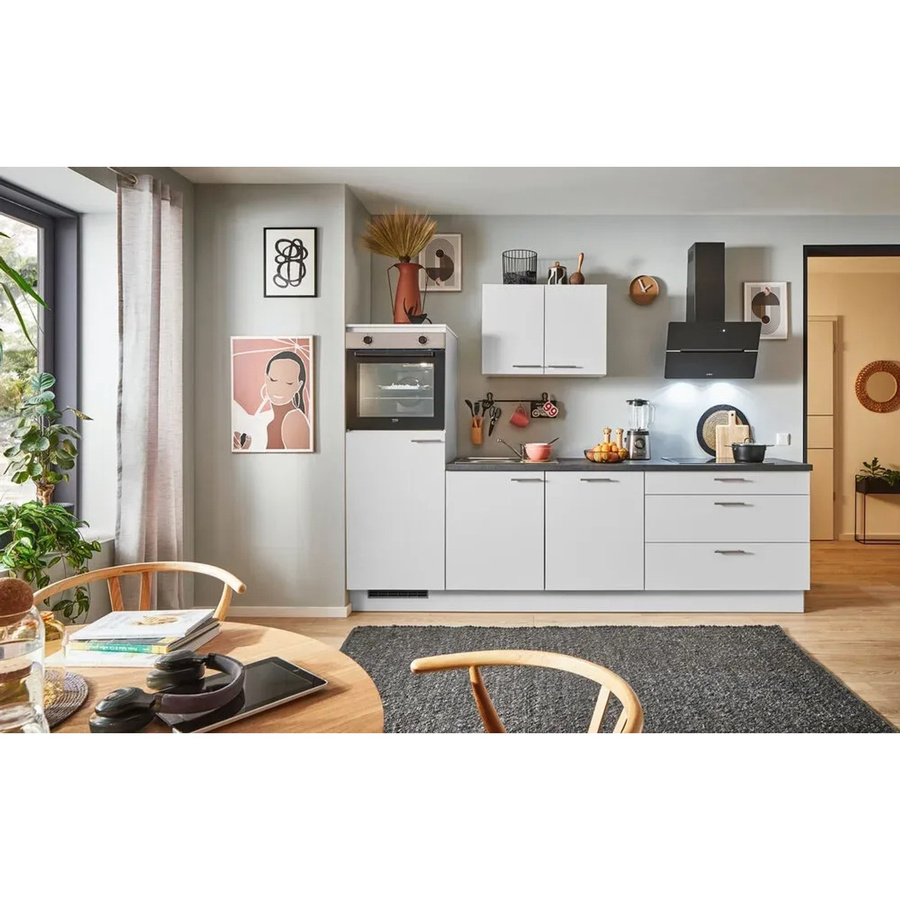 pino Küchenzeile Lichtgrau mit Geräteschrank, Breite: 250 cm, Höhe: 174 cm, Tiefe: 60 cm - Bild 2