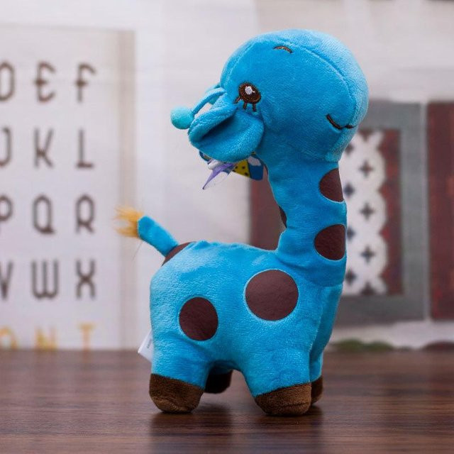 Linyi toy Giraffe, Plüsch, blau, 25cm - Bild 1
