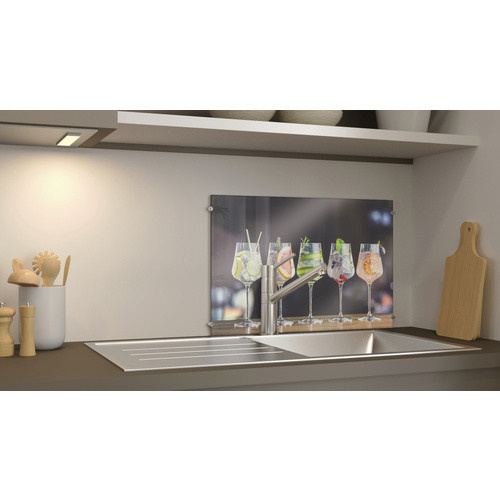 NOVADOORS Glasboard Fruity Gin in mehrfarbig mit abstraktem Design aus Glas - Bild 1