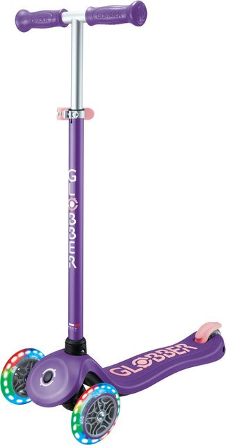 Globber Primo Plus Lights Tretroller lila ab 3 Jahren - Bild 1