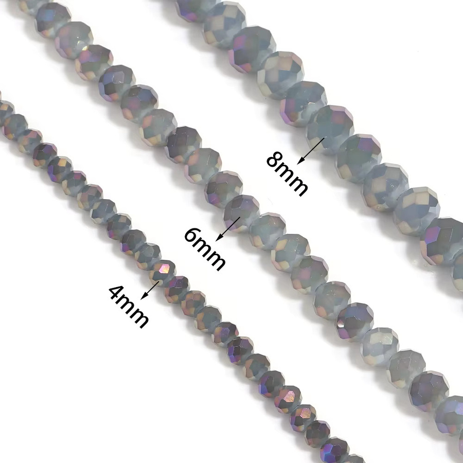 louleur Kristallperlen, lila, tschechisches Glas, 4 6 8 mm - Bild 2