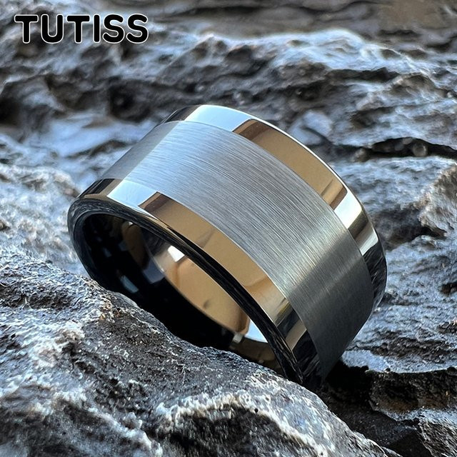 TUTISS Ehering Wolframkarbid, Bunt, Unisex - Bild 1