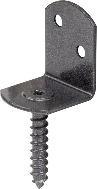 GAH Alberts Flechtzaunhalter L-Form in Schwarz, Duplexbeschichtet, B/T/H: 83 x 30 x 38 mm - Bild 1