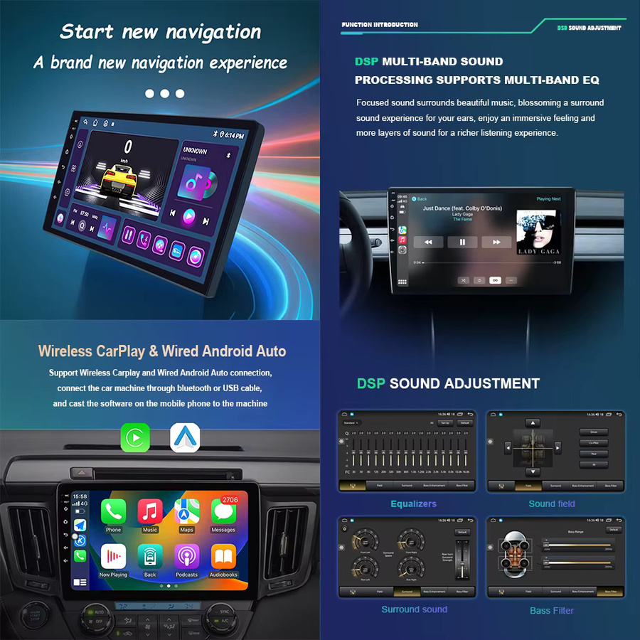LIARO-NAVI Android 14 Auto Multimedia Player mit 4G WiFi GPS Navi für Mercedes Benz C Klasse W203 C200 C320 C350 und CLK W209 (2002-2005) in Schwarz - Bild 2