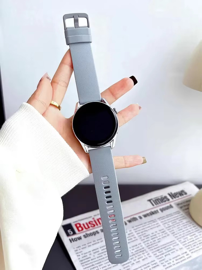 Uhrenarmband Silikon, grau, 2 Stück - Bild 2