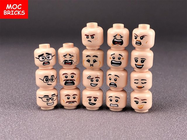 Yiran toy MOC Steine Niedliches Bartgesicht Ausdrucksfigur, Konstruktionsbausteine, ab 6 Jahren - Bild 1