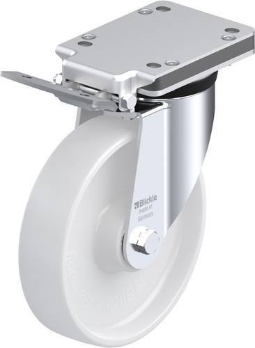 Blickle LK-PO 200K-IS Lenkrolle mit Feststeller in Weiß, Rad-Durchmesser: 20 cm, Tragfähigkeit: 600 kg - Bild 1