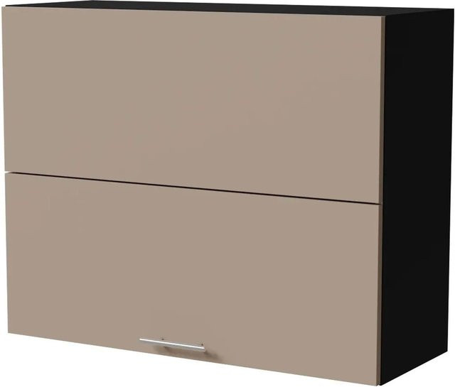 Feldmann-Wohnen Klapphängeschrank Brerra W8B/90-AV in Schwarz und Graubeige Matt mit Soft-Close-Türen, B/T/H: 90 x 32,5 x 72 cm - Bild 1