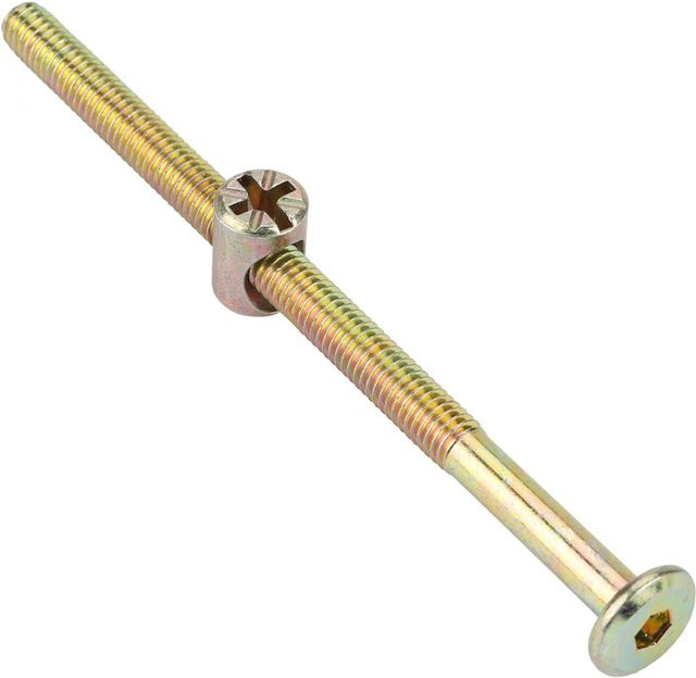 10 Stück Fishine Sechskant Flachkopfschrauben aus verzinktem Kohlenstoffstahl, Durchmesser: 6 mm, Länge: 90 mm - Bild 1