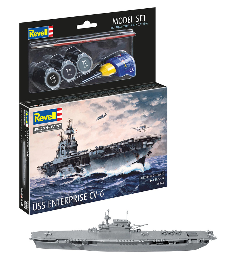 Revell USS Enterprise CV-6 Model Set, 1:1200 - Bild 2