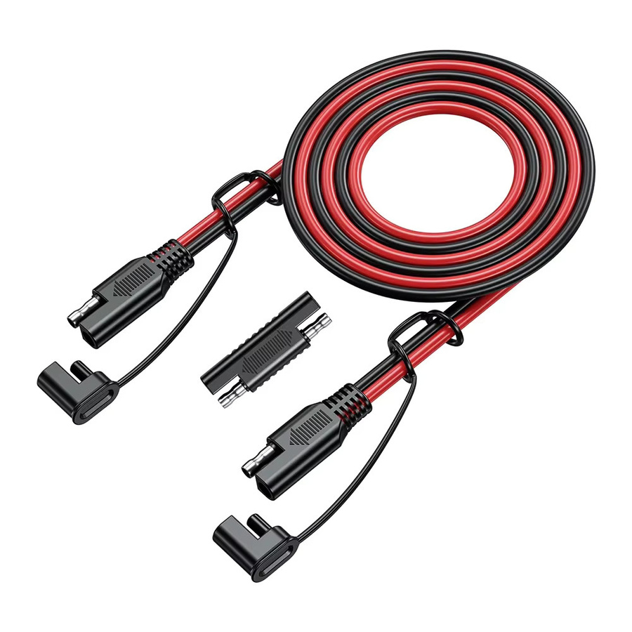 SAE auf SAE Verlängerungskabel für Solarstecker, 16 AWG, wasserdicht, rot - Bild 3