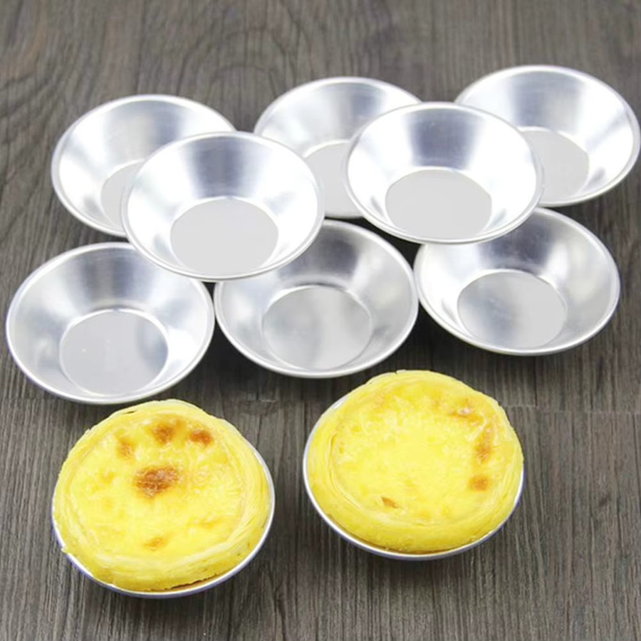 Aihogard Muffin-Backform aus Aluminiumlegierung, 25 Stück runde Cupcake- und Puddingformen, Silber - Bild 2