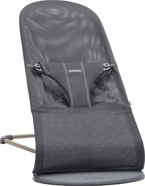 Babybjörn Bundle Babywippe Bliss Mesh in Grau inklusive Spielbogen aus Birkenholz - Bild 1