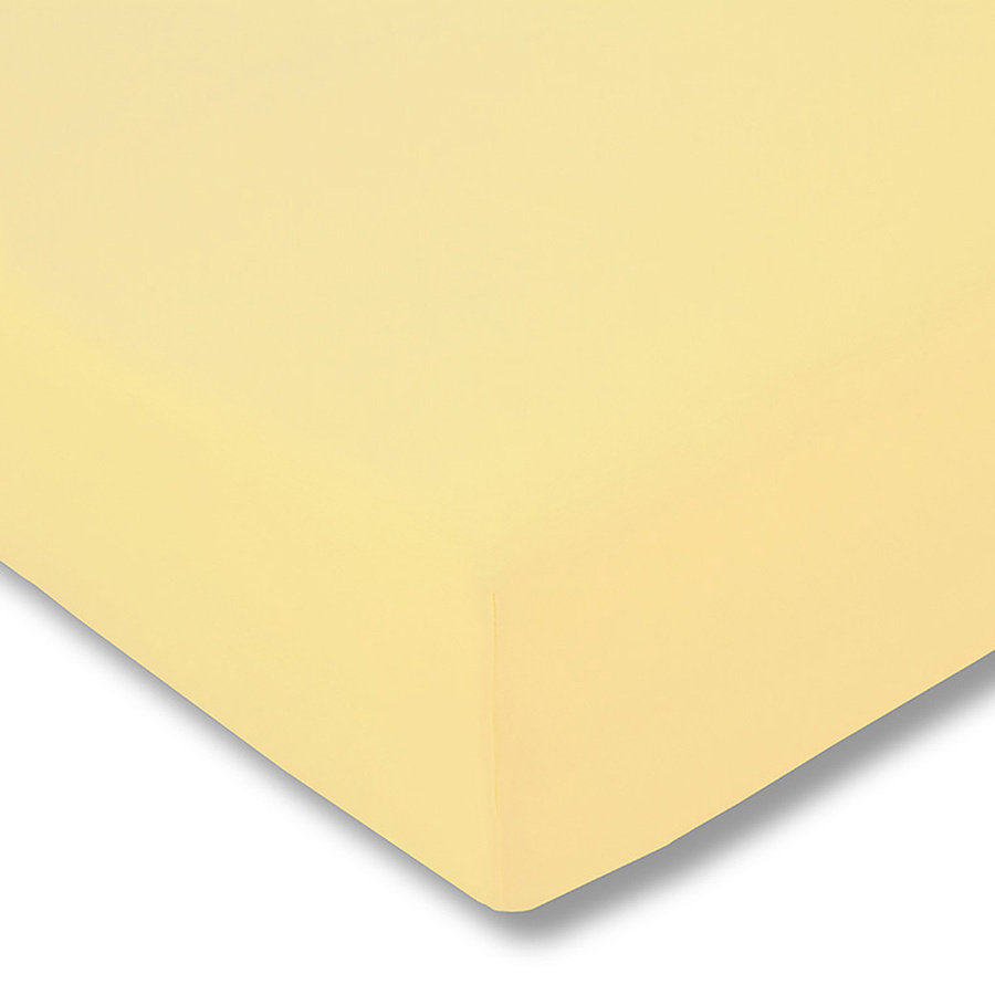 Estella Spannbetttuch aus Feinjersey in Gelb, B/T: 150 x 200 cm - Bild 1