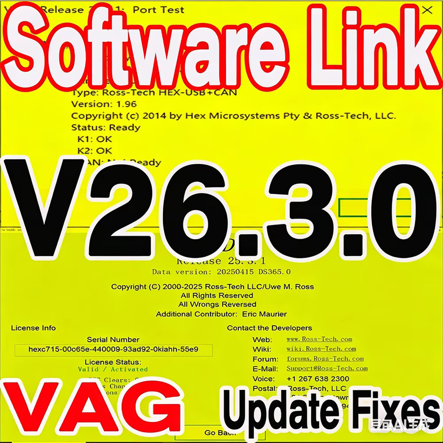 VAG VCDS Software Update 26.3.0 für Windows 10 zur Diagnose mit OBD2 USB-Schnittstelle für VW Audi Skoda Seat - Bild 2
