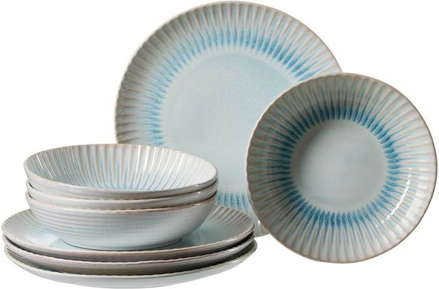 Ritzenhoff & Breker Tafelservice Mira 8-teilig aus Keramik in Blue und Sand - Bild 1
