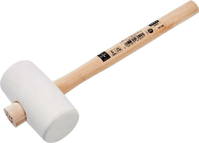 LUX-TOOLS Schonhammer Comfort mit Holzgriff und Gummikopf, 340 mm, 445 g - Bild 1