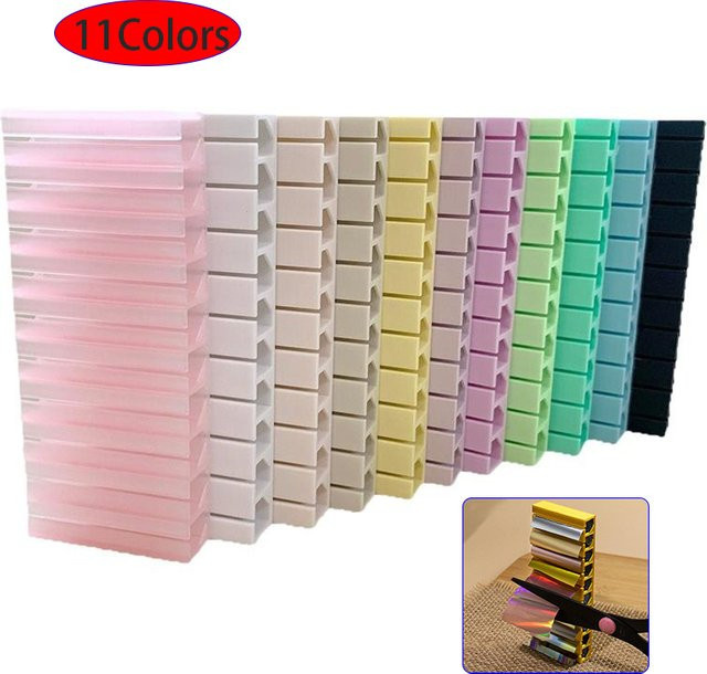 YOVIP Organizer-Box für Nageltransferpapier, 10 Fächer, Pink purple - Bild 1