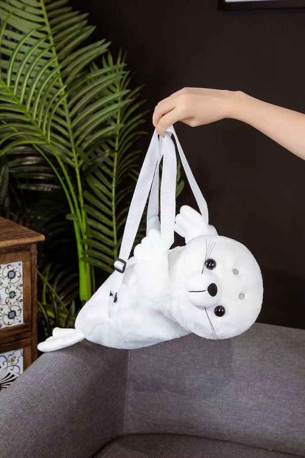 benchuang toy Liegendes Siegel Rucksack Anime Plüschtier, 50 cm, Weiß - Bild 2