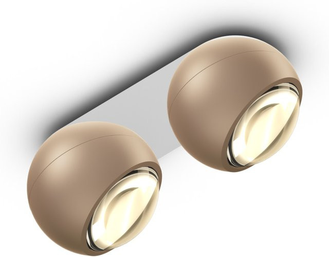 Occhio io giro doppio VOLT LED-Deckenstrahler in Gold matt und Weiß matt mit warmweißem Licht (3000K) - Bild 1