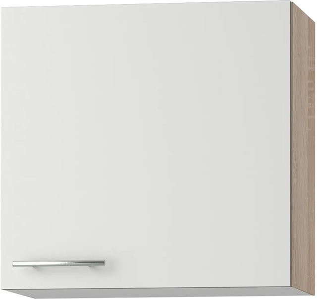 Optifit Küchen-Oberschrank Dakar286 mit Glastüren in Weiß-Eiche, B/H/T: 60 x 57,6 x 34,6 cm - Bild 1