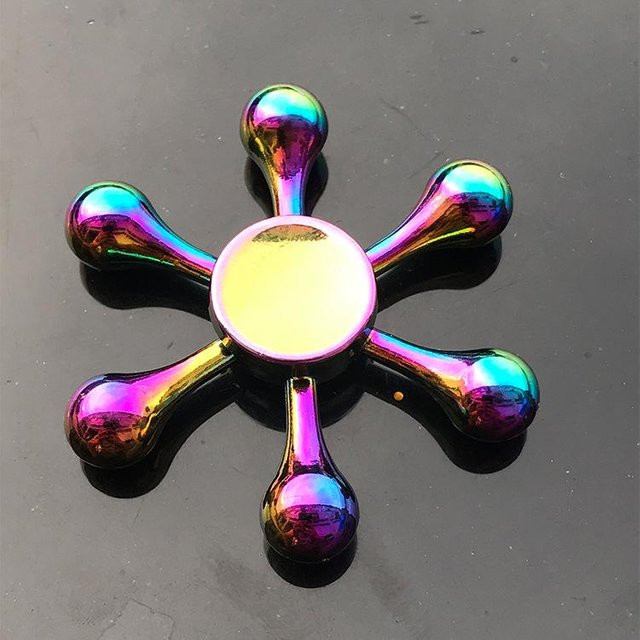 Binchi Keji Travel Kreativitäts-Handspinner, Fidget Spinner, Metall-Regenbogen-Spinner - Bild 1