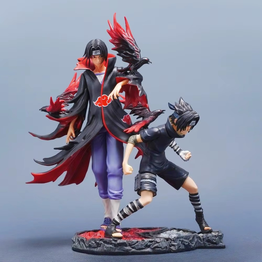 Bandai Anime Naruto Figur Uchiha Itachi und Uchiha Sasuke Actionfiguren aus PVC in Multicolor, Höhe: 32 cm - Bild 2
