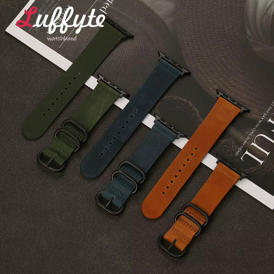 luffyte Uhrenarmband Leder, Vintage, Herren - Bild 1