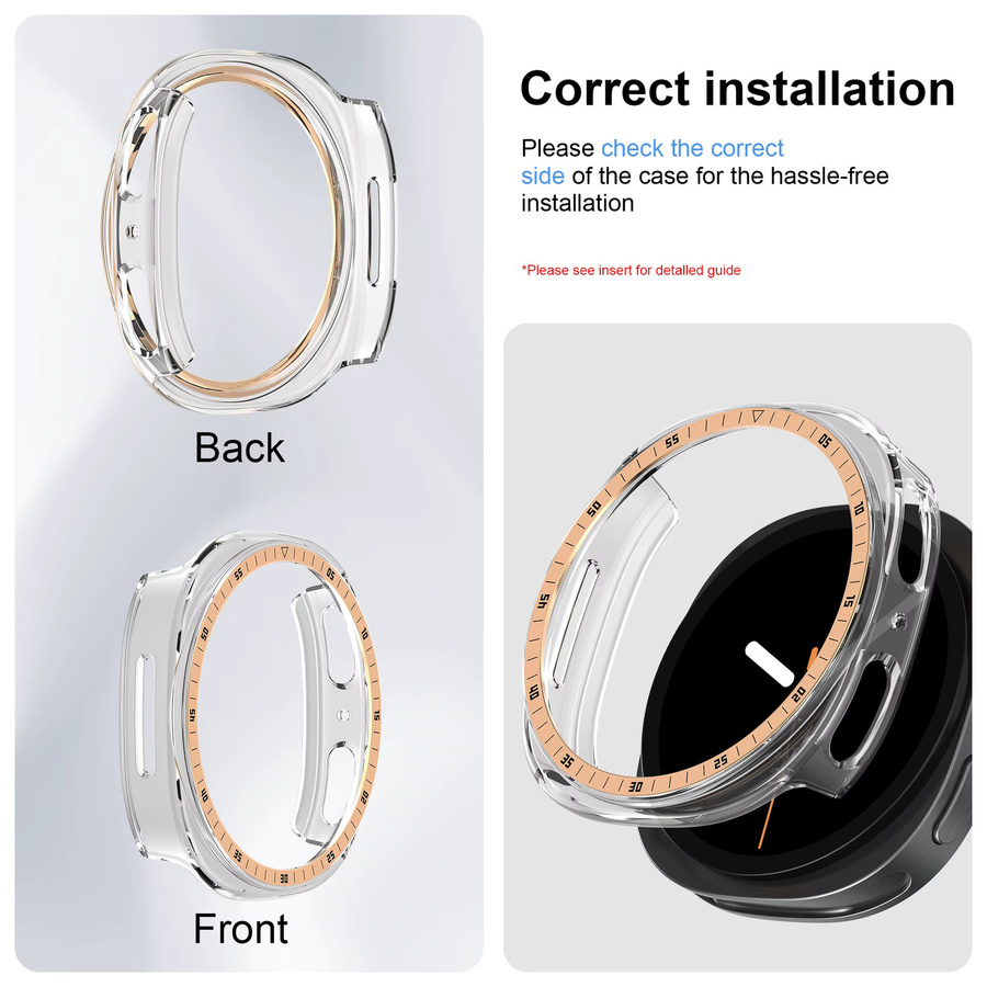 KILPILLS Schutzhülle für Samsung Galaxy Watch 8, PC, Silber - Bild 3